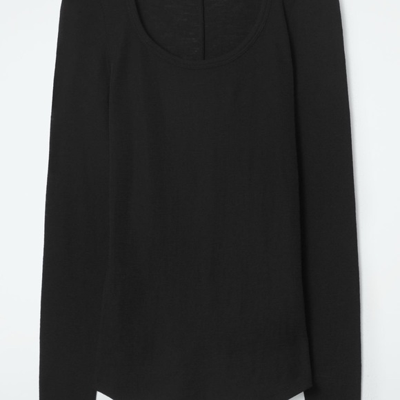 NWOT COS SCOOP-NECK MERINO WOOL LONG-SLEEVED TOP - Picture 2 of 4